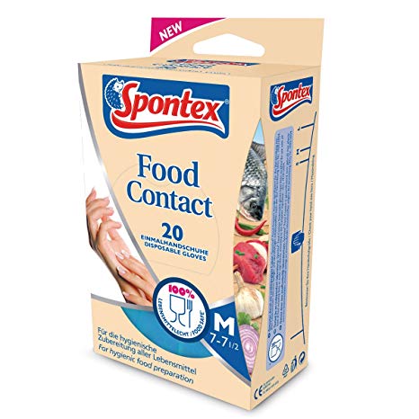 Spontex Mapa Food Service Gloves, Medium, 20 ct