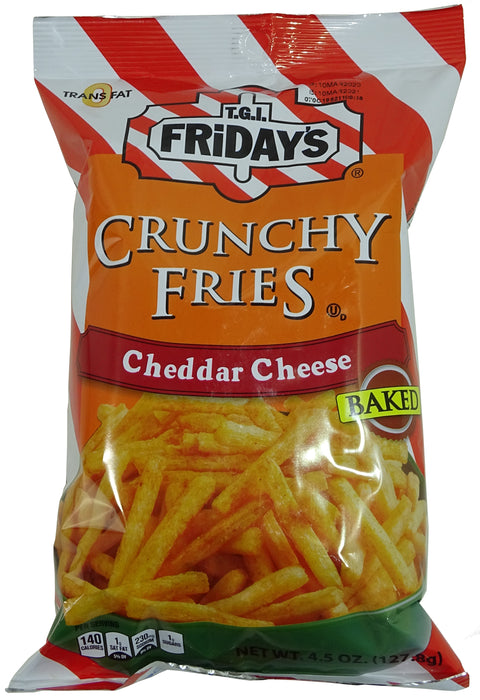 TGI Friday's Crunchy Fries Snacks, Cheddar Cheese, 127,8 gr