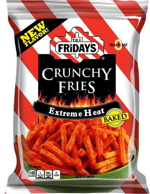 TGI Friday's Crunchy Fries Snacks, Extreme Heat, 127,8 gr