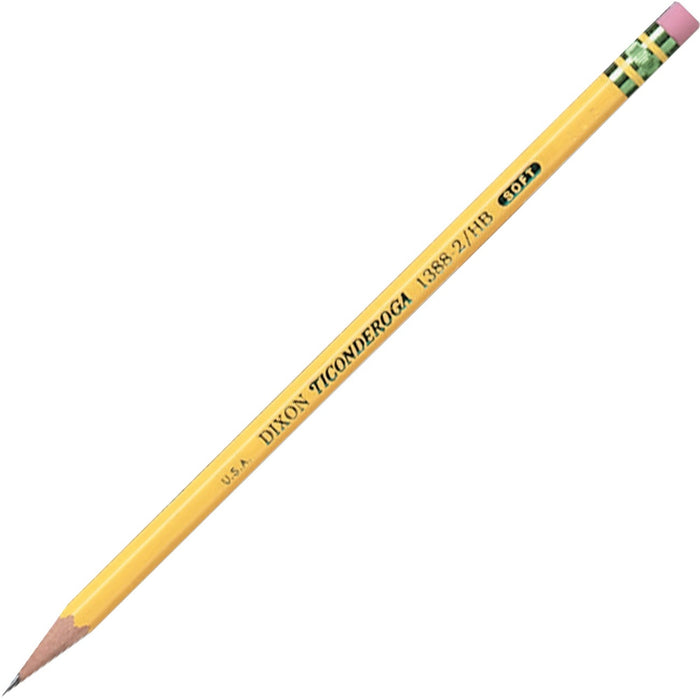 Ticonderoga Wood-Cased Pencils, #2 Soft With Eraser, 72 ct