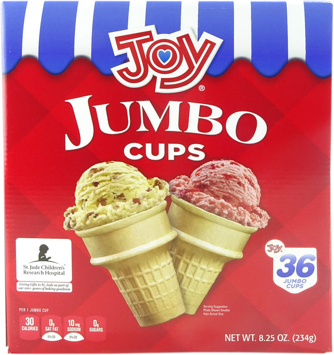 Joy Jumbo Ice Cream Cups, 3 x 12 ct