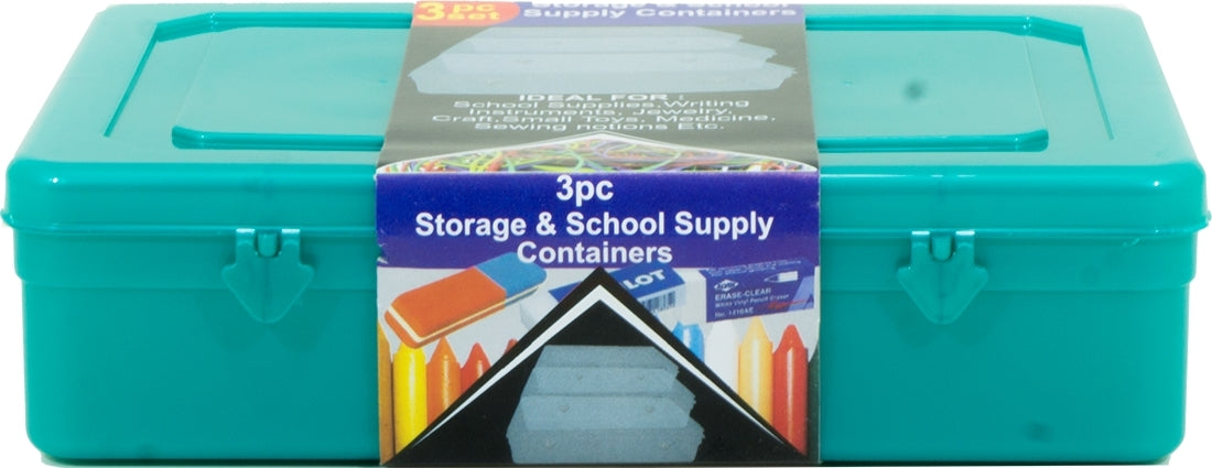 Storage & School Supply Containers, 3 pcs