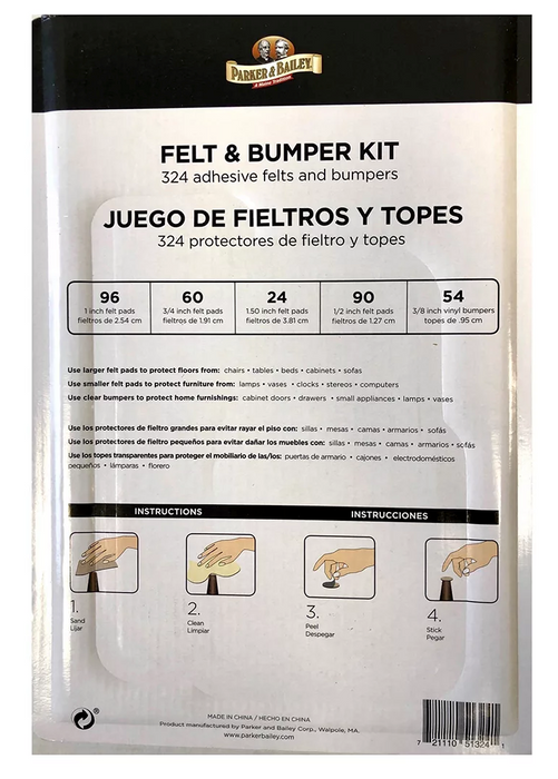 Parker & Bailey 324Piece Felt & Bumper Kit , 324 pcs —