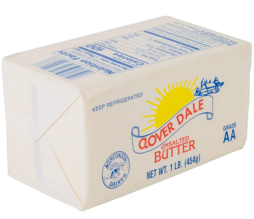 Cloverdale Grade AA Unsalted Butter , 1 lbs