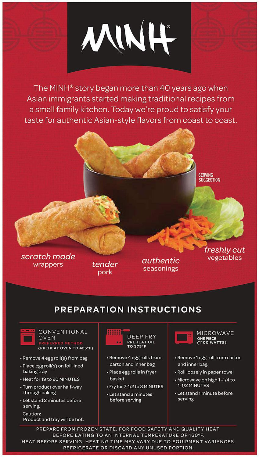 Minh Pork Egg Rolls, 16 ct —