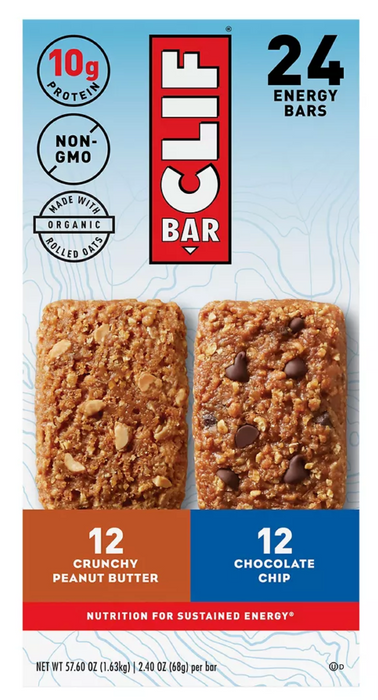 Clif Bar Energy Bar, Variety Pack , 24 ct