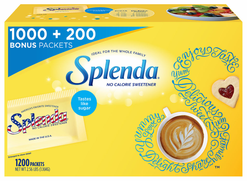 Splenda No Calories Sweetener, 1200 ct