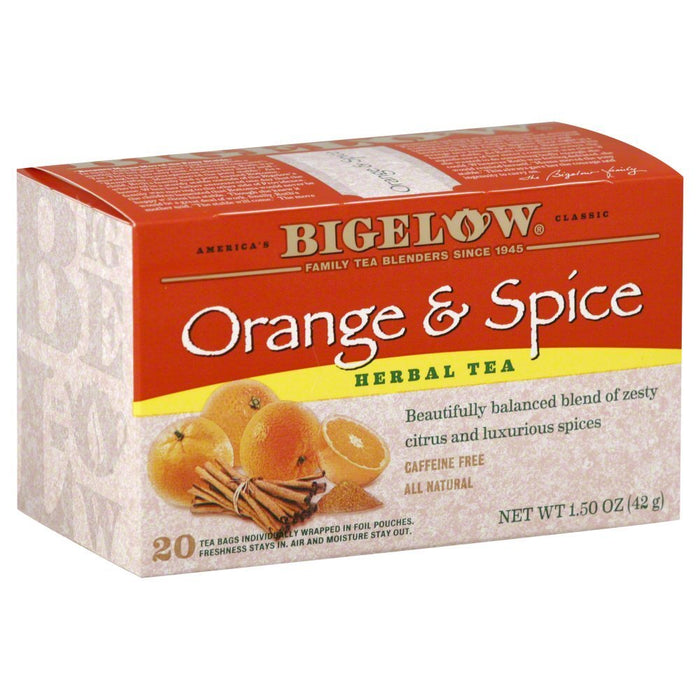 Bigelow Orange & Spicy Herbal Tea , 20 ct