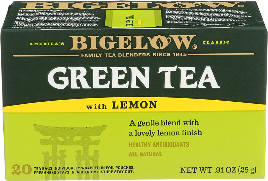 Bigelow Green Tea With Lemon Tea Bags, 20 ct