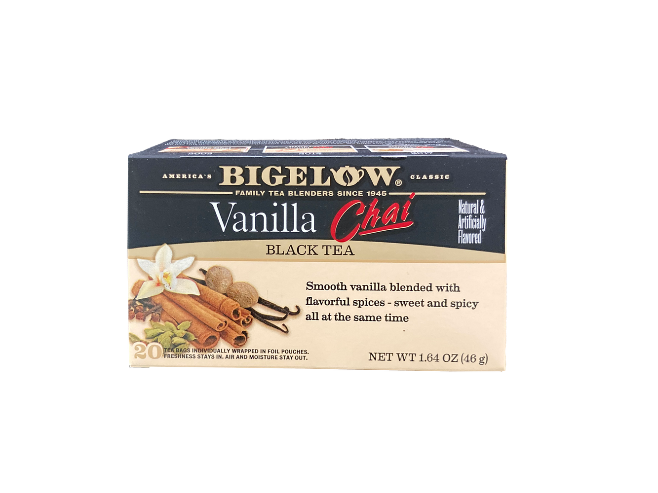 Bigelow Vanilla Chai Black Tea Bags, Caffeinated , 20 ct — Goisco.com