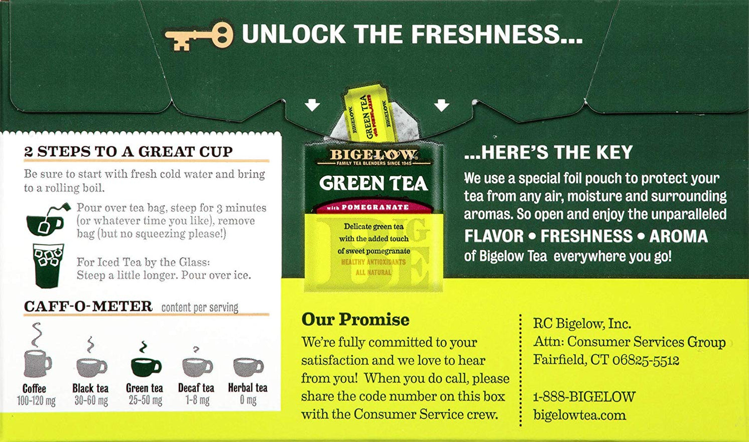 Bigelow Green Tea With Pomegranate, 20 ct —