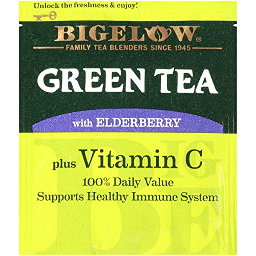 Bigelow Green Tea With Elderberry Tea Bags , 18 ct