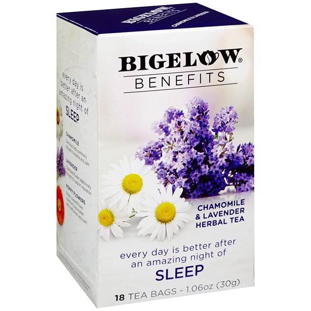 Bigelow Benefits Sleep Chamomile & Lavender Herbal Tea Bags , 18 ct