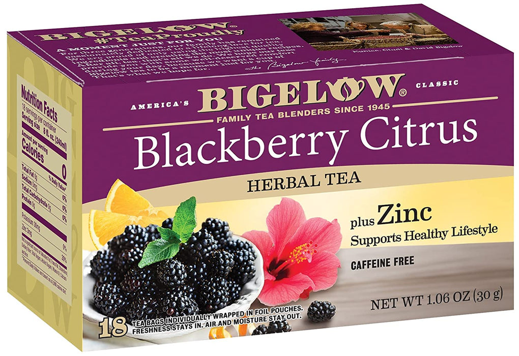 Bigelow Blackberry Citrus Herbal Tea Bags , 18 ct