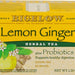 Bigelow Tea Lemon Ginger With Probiotics Tea Bags, 18 ct