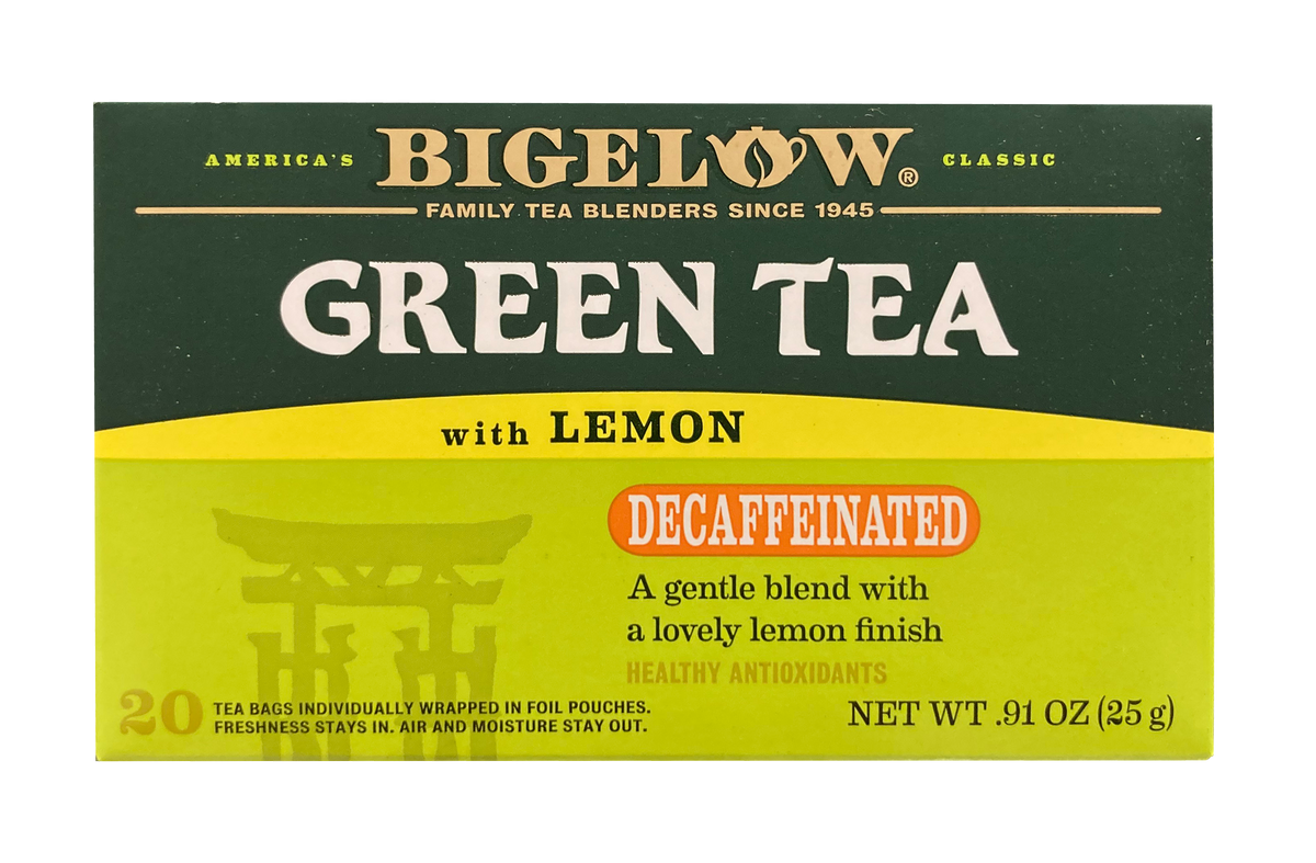 Bigelow Green Tea With Lemon, Decaffeinated, 20 ct —