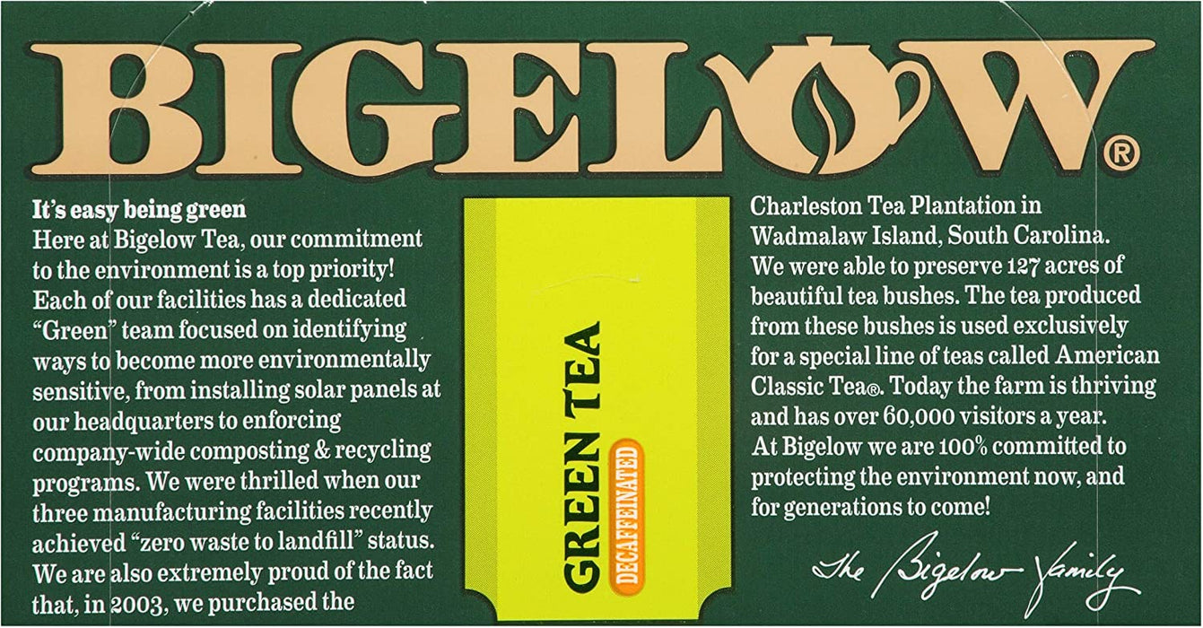 Bigelow Decaffeinated Green Tea Bags, 20 ct