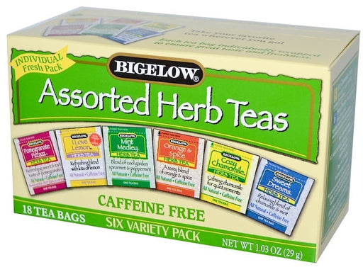 Bigelow Assorted Caffeine-Free Herbal Teas Variety Pack, 18 ct