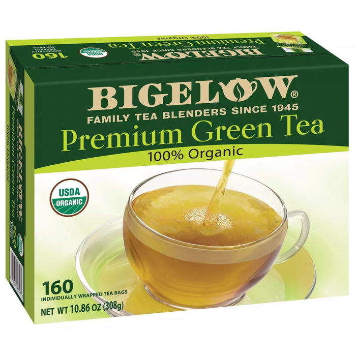 Bigelow Organic Green Tea Satchets , 160 ct