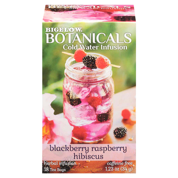 Bigelow Botanicals Cold Water Infusion Tea Bags, Blackberry Raspberry Hibiscus Flavor , 18 ct