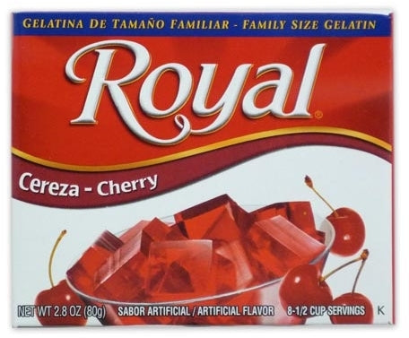 Royal Cherry Gelatin, Family Size, 2.8 oz (80 gr)