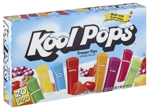 Kool Pops Assorted Freezer Pops, 20 x 42,5 gr