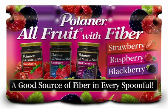 Polaner All Fruit with Fiber Jelly Variety Pack, 3 x 15.25 oz