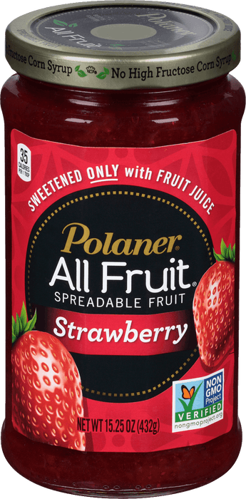 Polaner All Fruit Spreadable Fruit, Strawberry, 15.25 oz