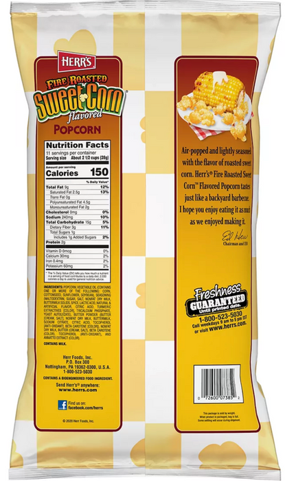 Herr's Sweet Corn Popcorn, 11 oz