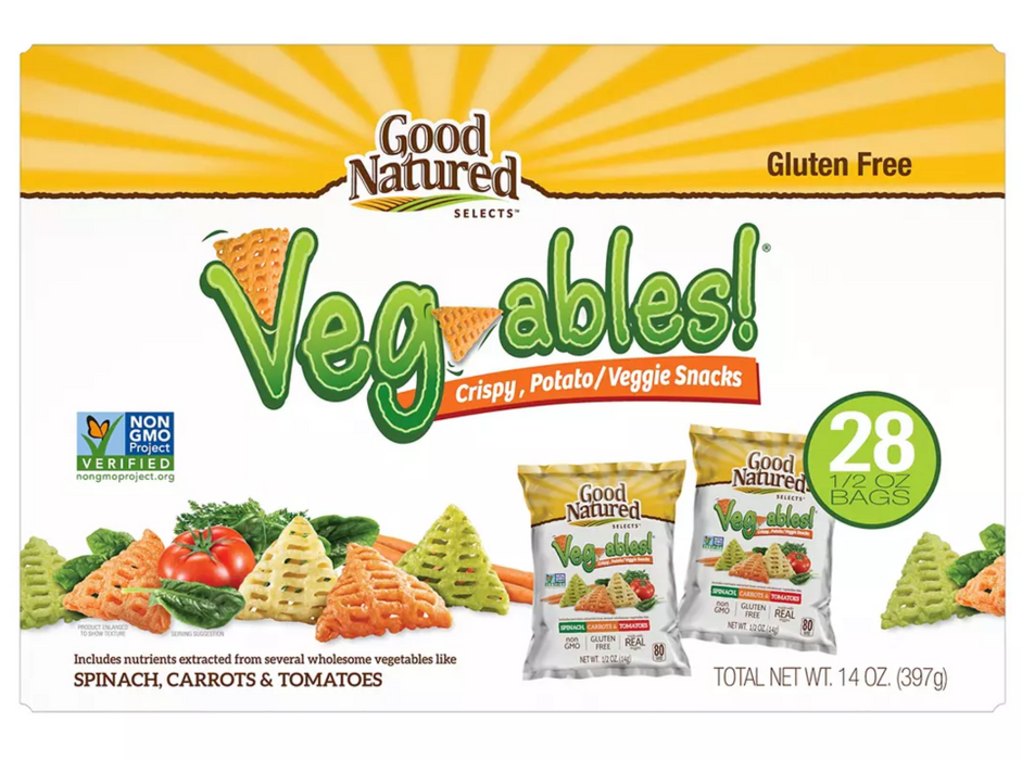 Herr's Good Natured Veg'ables Multipack Chips, 28 ct