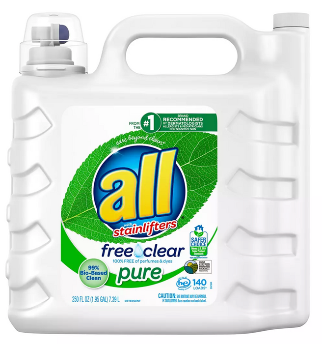 All Stainlifters Free & Clear Pure Clear Unscented & Hypoallergenic , 250 oz