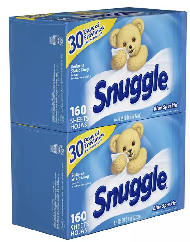 Snuggle Blue Sparkle Fabric Softener Dryer Sheets, 320 Ct — Goisco.com