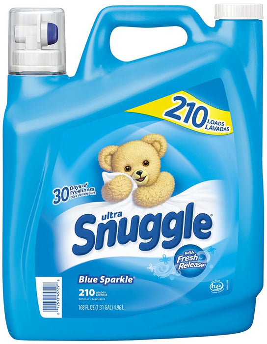 Snuggle Ultra Liquid Fabric Softener, Blue Sparkle Scent, 168 oz