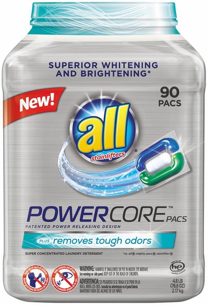 All Stainlifters PowerCore Laundry Detergent Pacs, 90 ct