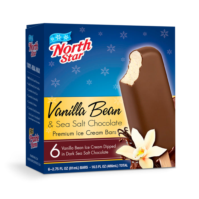 North Star Vanilla Bean & Sea Salt Chocolate Premium Ice Cream Bars , 6 ct