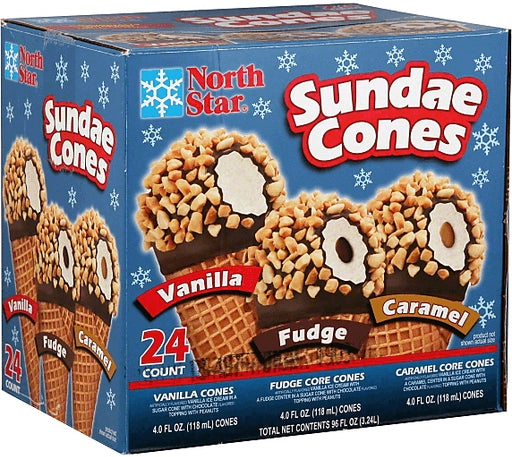 North Star Sundae Ice Cream Cones, 24 pcs