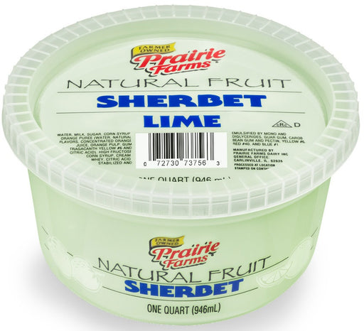 Prairie Farms Lime Sherbet, 32 oz