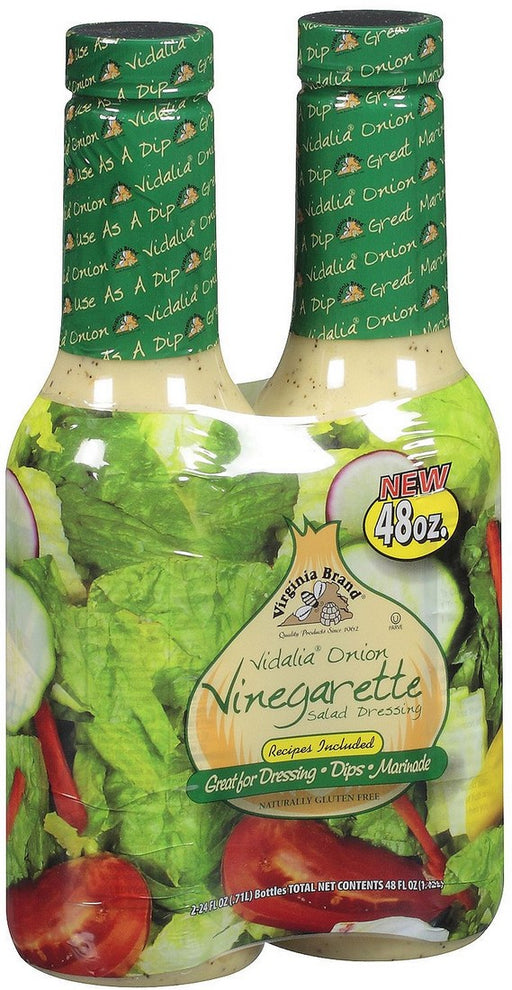 Virginia Brand Vidalia Onion Vinegarette Salad Dressing, 2-Pack, 2 x 24 oz