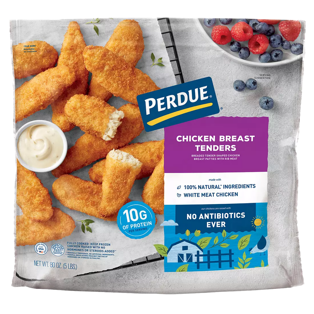 Perdue Fully Cooked & Frozen Breaded Chicken Tenders , 5 lbs