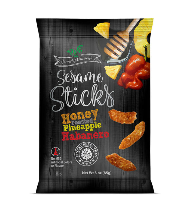 Crunchy Cravings Honey Pineapple Habanero Sesame Sticks , 3 oz