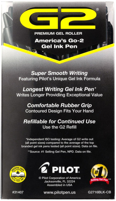 Piltot G2 Smooth Writing Gel Ink , 16 ct