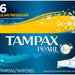 Tampax Regular Absorbency Pearl Unscented Plastic Tampons, 96 ct