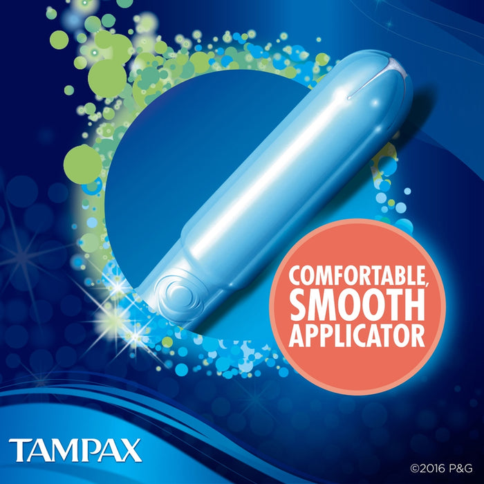 Tampax Super Absorbency Pearl Unscented Plastic Tampons, 96 ct