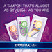 Tampax Radiant Plastic Tampons, Regular & Super Duo Pack, Unscented, 84 ct