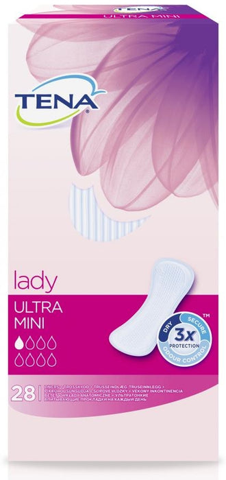 Tena Lady Ultra Mini Plus Pads, 28 Count, 28 ct