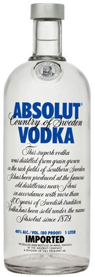 Absolut Vodka Country of Sweden, 40% Vol. , 1 L
