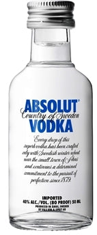 Absolut Vodka Country of Sweden, 40% Vol. , 6 x 50 ml