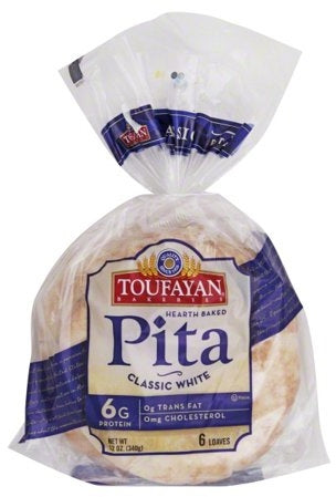 Toufayan Pita Bread, Classic White, 6 ct