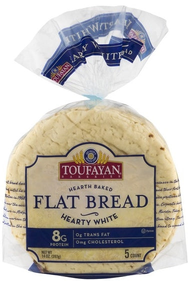 Toufayan Flat Bread, Hearty White, 14 oz, 5 ct