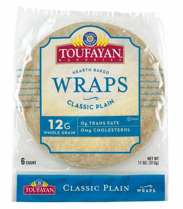 Toufayan Wraps, Classic Plain, 11 oz, 6 ct